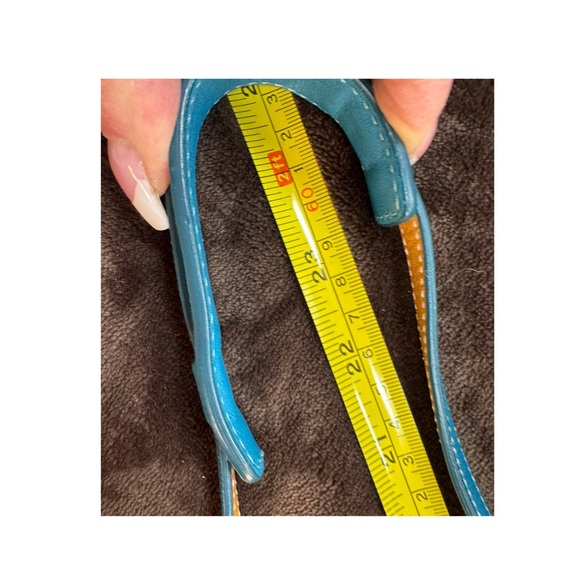 Authentic Coach Brown and Teal crossbody - Picture 11 of 14